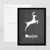 Dasher Feiertagspostkarte (Vorne/Hinten)