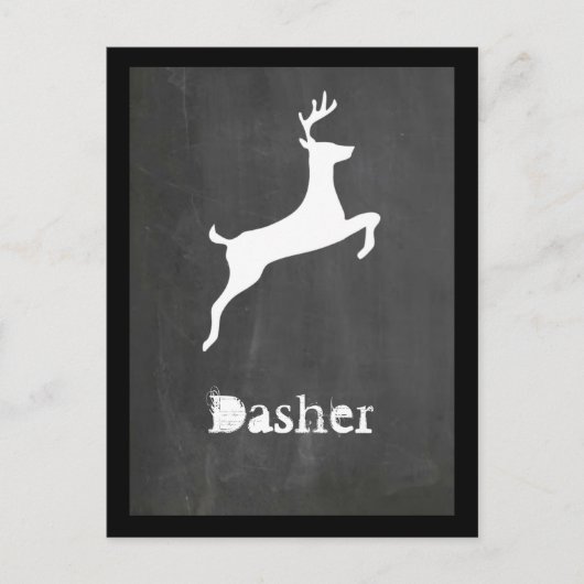 Dasher Feiertagspostkarte (Vorderseite)