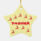 DASHER- ORNATION in Farben Keramik Ornament (Hinten)