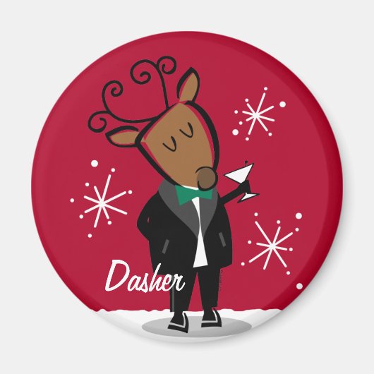 Dasher Reindeer Custom Magnet (Vorne)
