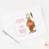 DASHER REINDEER Large Address Umschlag Aufkleber (Umschlag)