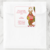 DASHER REINDEER Large Address Umschlag Aufkleber (Tasche)