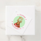 DASHER REINDEER Square Gevor/Geschenktasten Geschenkanhänger (Beispiel)
