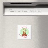 DASHER REINDEER Square Magnet (In Situ (Geschirrspüler))
