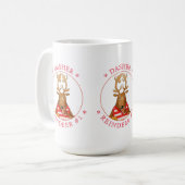 DASHER REINDEER Tall White Tasse (Vorderseite Links)