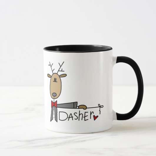 Dasher Ren-T-Shirts und Geschenke Tasse (Rechts)