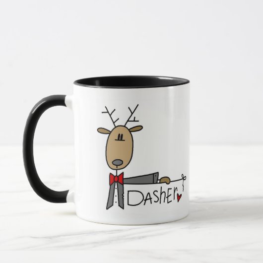 Dasher Ren-T-Shirts und Geschenke Tasse (Links)