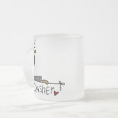 Dasher Ren-WeihnachtsT - Shirts und -geschenke Mattglastasse (Vorderseite Links)