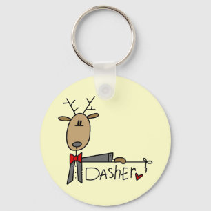 Dasher-Rentier-Weihnachts-T-Shirts und Geschenke Schlüsselanhänger