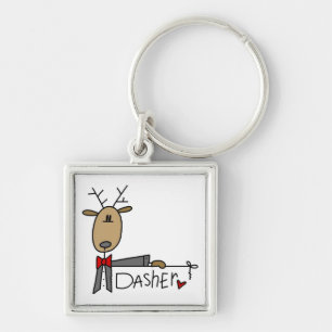 Dasher-Rentier-Weihnachts-T-Shirts und Geschenke Schlüsselanhänger