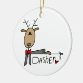 Dasher Rentier Weihnachtsgeschenke und T - Shirt Keramik Ornament (Links)