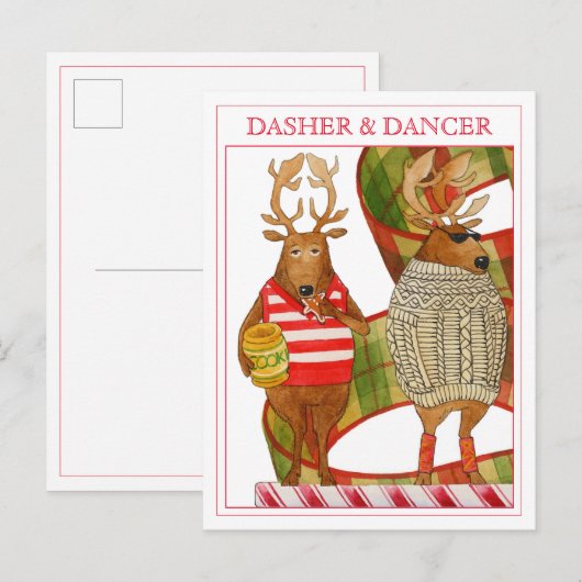 DASHER TÄNZER Postkarte (Vorne/Hinten)