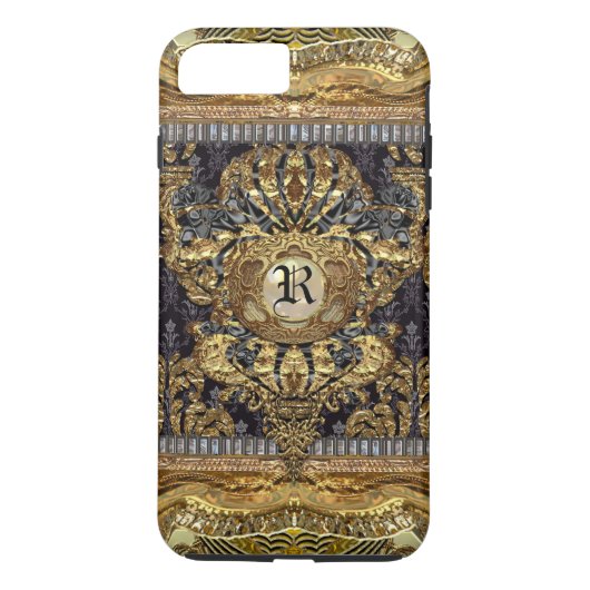 Dashford Royal ElegantBaroque Monogram Plus Case-Mate iPhone Hülle (Rückseite)
