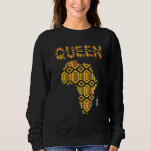 Dashiki Print African Tribal Queen Ethnic Kente Cl Sweatshirt