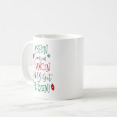Dashin Dancin Prancin Weihnachten Kaffeetasse (Vorderseite Links)