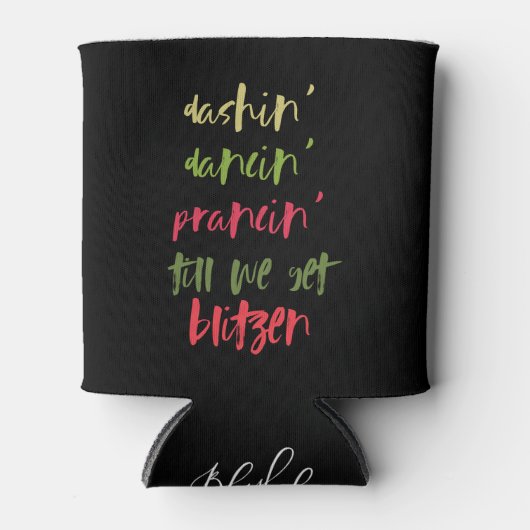 Dashin' Dancin' Prancin Weihnachten kann kühlen Dosenkühler (Vorderseite)