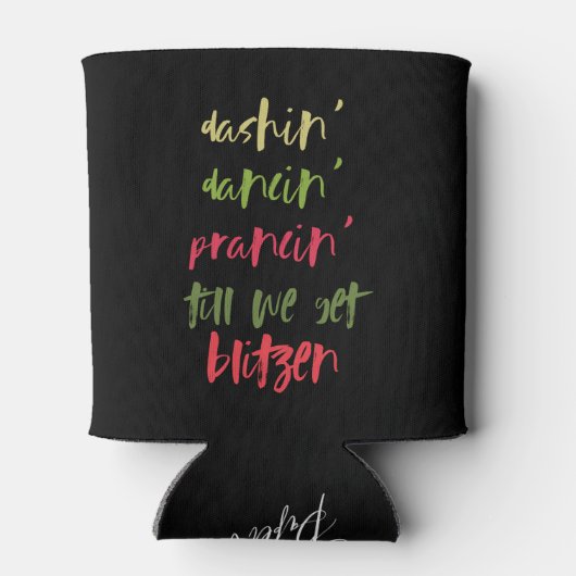 Dashin' Dancin' Prancin Weihnachten kann kühlen Dosenkühler (Rückseite)