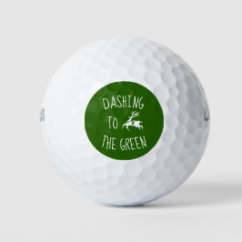 Dashing an das Green Niedlich Rentier Emoji Icon Golfball