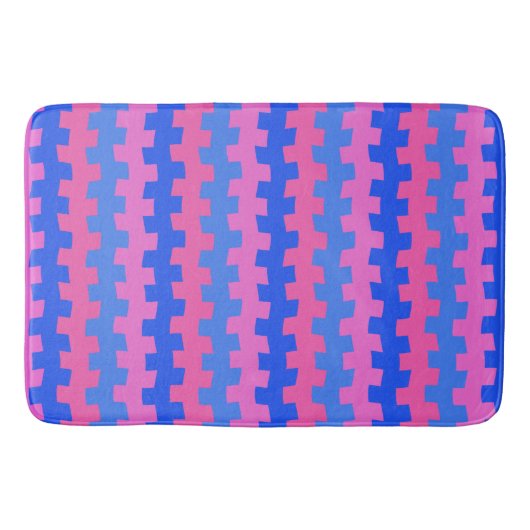 Dashing Blue and Pink Chemistry Bath Mat Badematte (Vorderseite)
