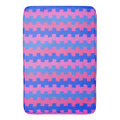 Dashing Blue and Pink Chemistry Bath Mat Badematte (Vorderseite Vertikal)
