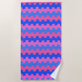 Dashing Blue and Pink Chemistry Beach Handtuch (Vorderseite)