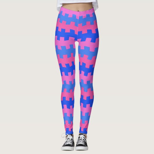 Dashing Blue and Pink Chemistry Leggings (Vorderseite)