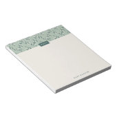 Dashing Boho Ikat Zig Zag Muster Notepad - Aquamar Notizblock (angewinkelt)