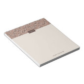 Dashing Boho Ikat Zig Zag Muster Notepad - braun Notizblock (angewinkelt)