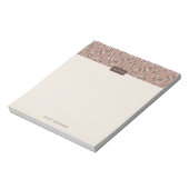 Dashing Boho Ikat Zig Zag Muster Notepad - braun Notizblock (Rotiert)