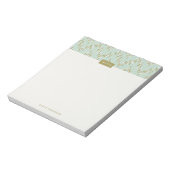 Dashing Boho Ikat Zig Zag Muster Notepad - Grün Notizblock (Rotiert)