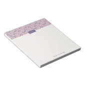 Dashing Boho Ikat Zig Zag Muster Notepad - Lila Notizblock (angewinkelt)