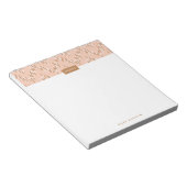 Dashing Boho Ikat Zig Zag Muster Notepad - Orange Notizblock (angewinkelt)