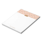 Dashing Boho Ikat Zig Zag Muster Notepad - Orange Notizblock (Rotiert)