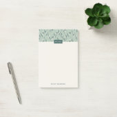 Dashing Boho Ikat Zig Zag Muster Post-It - Aquamar Klebezettel (Büro)