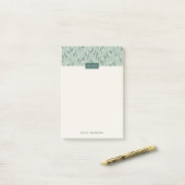 Dashing Boho Ikat Zig Zag Muster Post-It - Aquamar Klebezettel (Auf Schreibtisch)