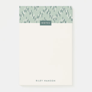 Dashing Boho Ikat Zig Zag Muster Post-It - Aquamar Klebezettel