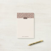 Dashing Boho Ikat Zig Zag Muster Post-It - Brown Klebezettel (Auf Schreibtisch)