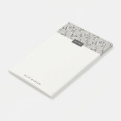Dashing Boho Ikat Zig Zag Muster Post-It - Gray Klebezettel (angewinkelt)