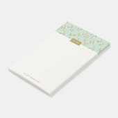 Dashing Boho Ikat Zig Zag Muster Post-It - Green Klebezettel (angewinkelt)