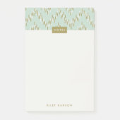 Dashing Boho Ikat Zig Zag Muster Post-It - Green Klebezettel (Vorderseite)