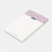 Dashing Boho Ikat Zig Zag Muster Post-It - Lila Klebezettel (angewinkelt)