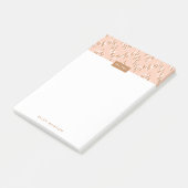 Dashing Boho Ikat Zig Zag Muster Post-It - Orange Klebezettel (angewinkelt)
