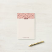 Dashing Boho Ikat Zig Zag Muster Post-It - Red - Klebezettel (Auf Schreibtisch)