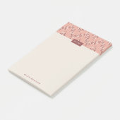 Dashing Boho Ikat Zig Zag Muster Post-It - Red - Klebezettel (angewinkelt)