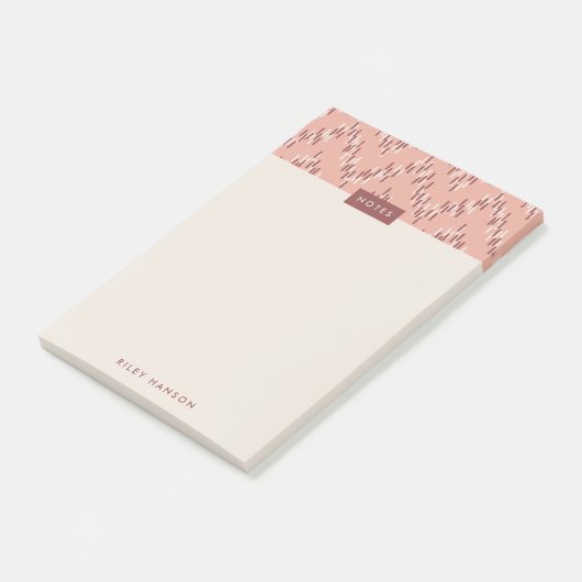 Dashing Boho Ikat Zig Zag Muster Post-It - Red - Post-it Klebezettel (angewinkelt)