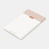 Dashing Boho Ikat Zig Zag Muster Post-It - Rust Klebezettel (angewinkelt)