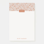 Dashing Boho Ikat Zig Zag Muster Post-It - Rust Klebezettel (Vorderseite)