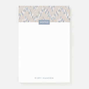 Dashing Boho Ikat Zig Zag Muster Post-it - Taupe Klebezettel