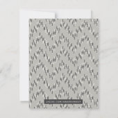 Dashing Boho Ikat Zig Zag Stationery - Gray (Rückseite)