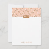 Dashing Boho Ikat Zig Zag Stationery - Orange (Vorderseite)